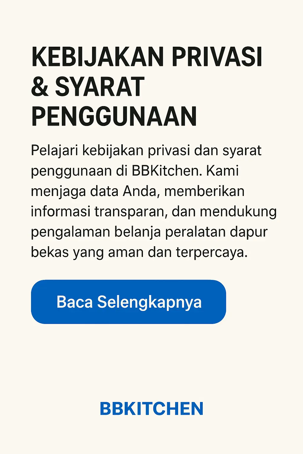 Kebijakan Privasi dan Penggunaan