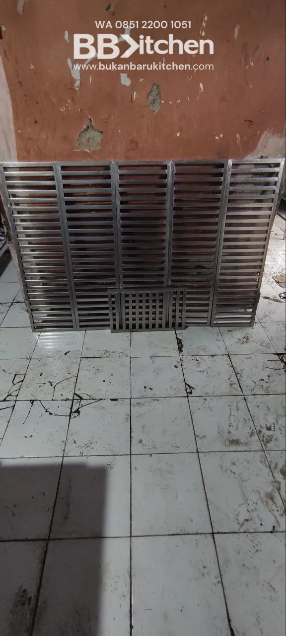 Gutter Grill Stainless 550x30 untuk Dapur Komersial