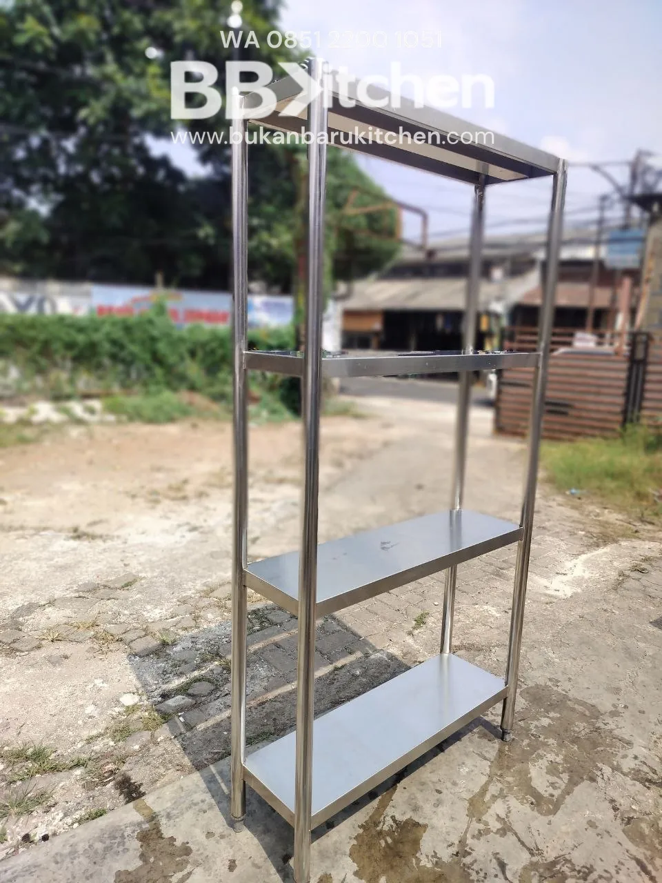 Rak 4 Susun Stainless Steel Ukuran P 90 L 30 T 175 cm foto 3