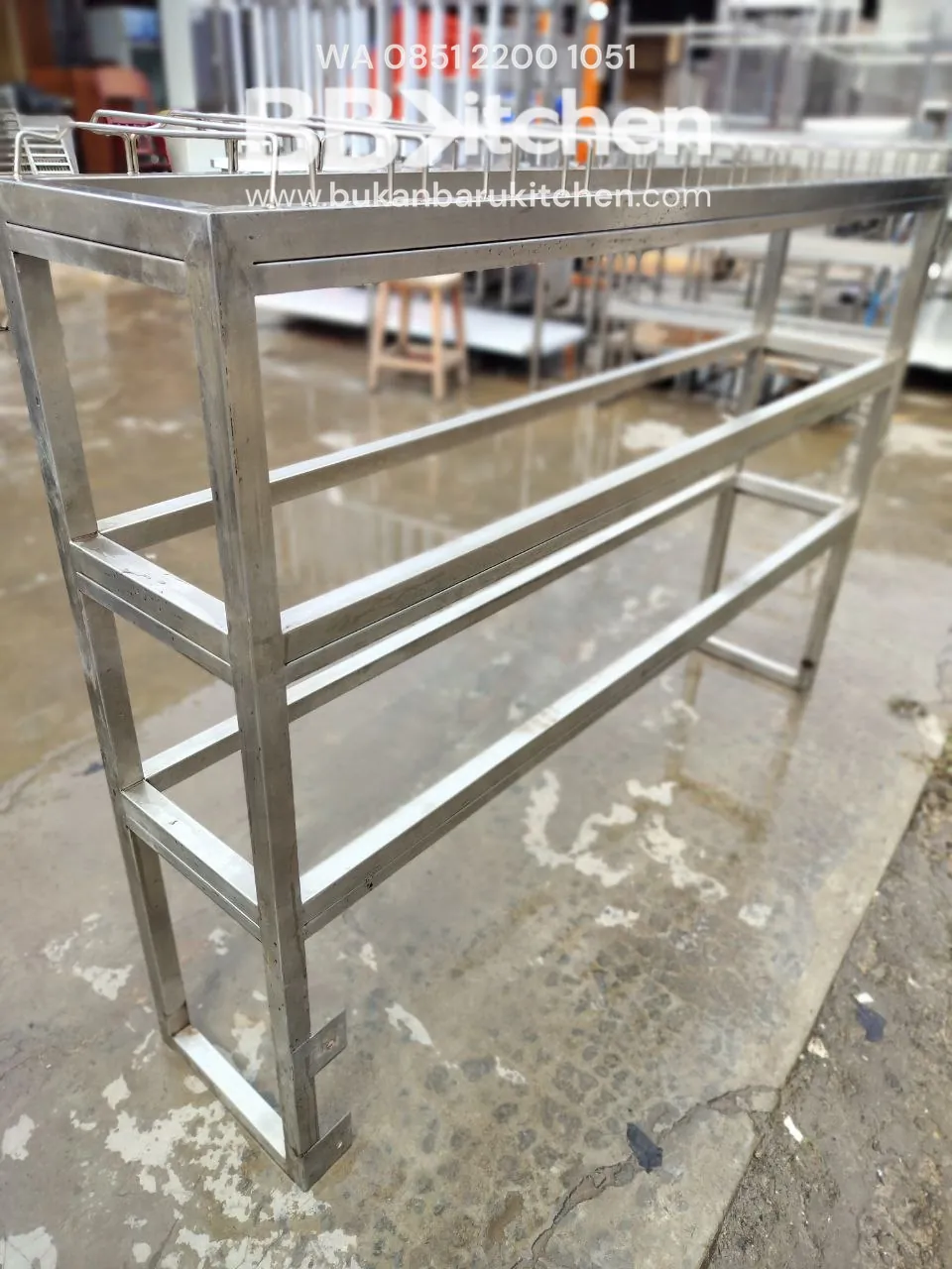 Rak Piring Gantung Stainless Steel Ukuran P150 L30 T105 foto 6