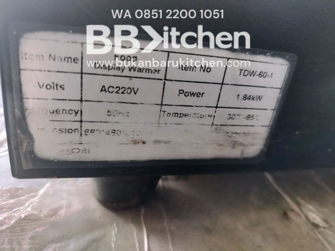 Food Display Warmer Tomori TDW-60-1 - Ukuran P66 L42 T62 foto 6