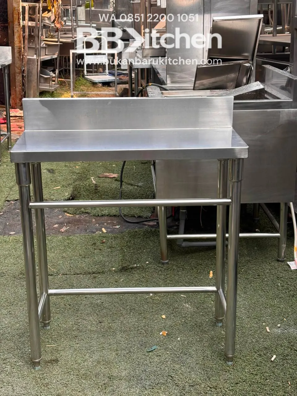 Meja 1 Susun Stainless Steel Ukuran 80x35x85