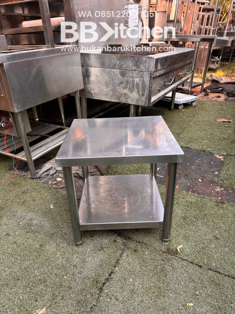 Meja 2 Susun Stainless 50x50x50 foto 2