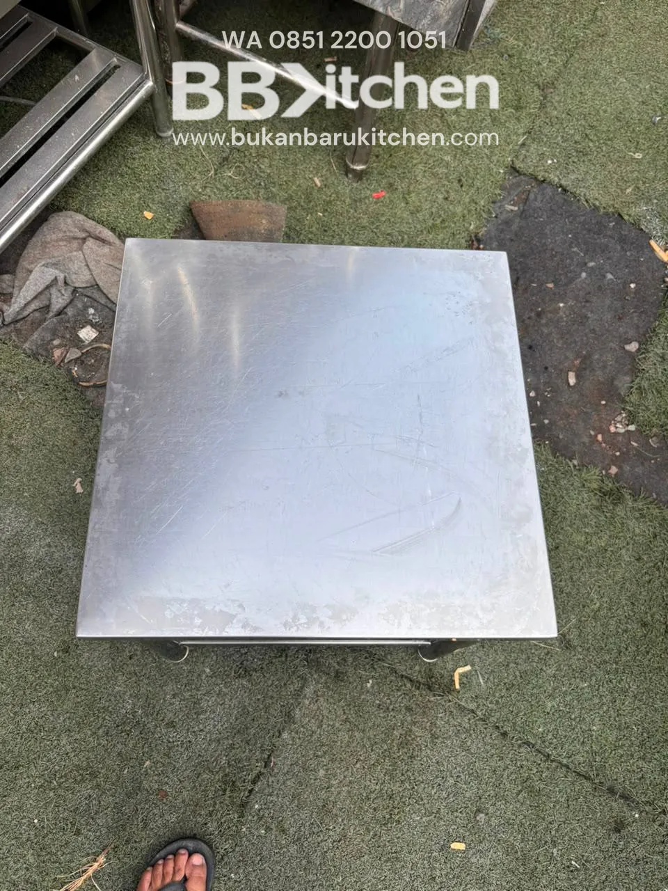 Meja 2 Susun Stainless 50x50x50 foto 4