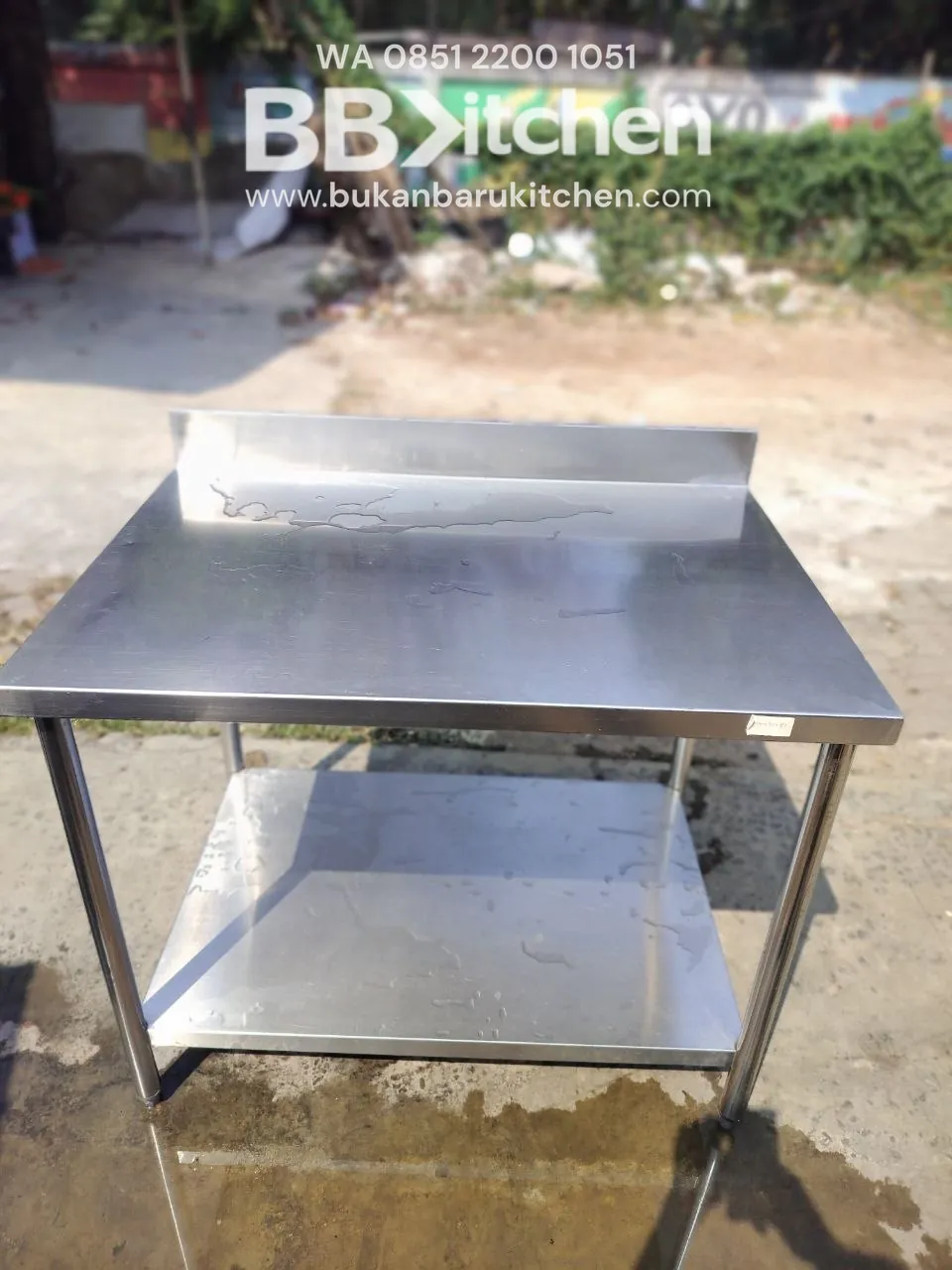 Meja 2 Susun Stainless Backspash P100 L70 T85 foto 4