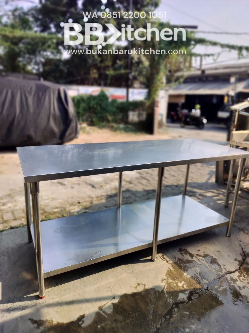 Meja 2 Susun Stainless Steel P180 L75 T85 foto 2