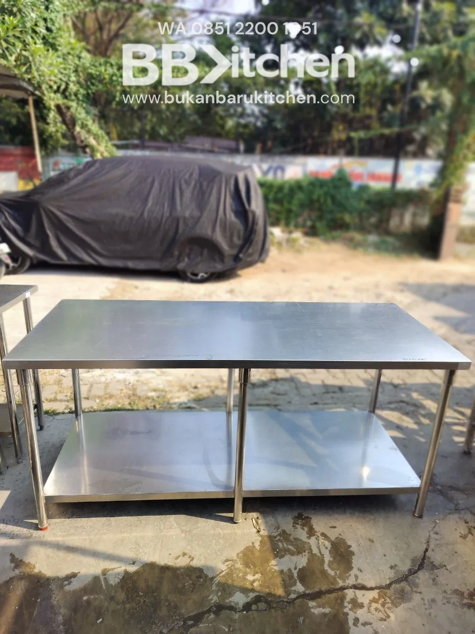 Meja 2 Susun Stainless Steel P180 L75 T85 foto 4