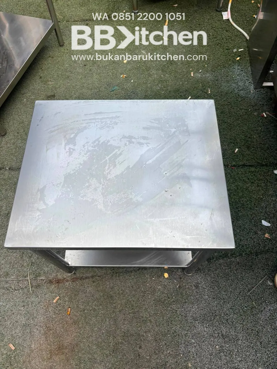 Meja 2 Susun Stainless Steel Ukuran 60x50x60 foto 4