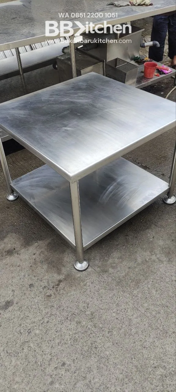 Meja Oven Stainless Steel Ukuran 80x80x70 foto 3