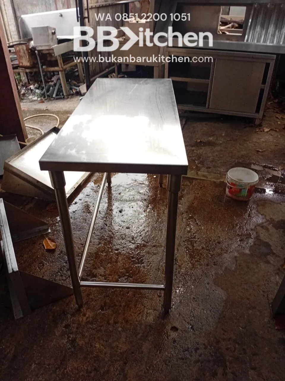 Meja Stainless 1 Susun Ukuran 120x50x82