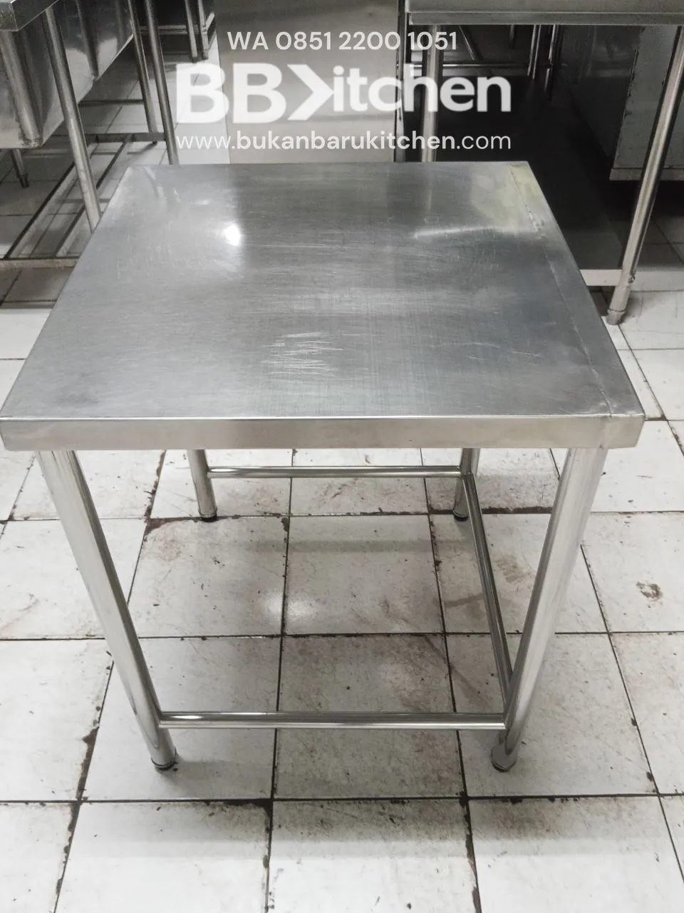 Meja Stainless 1 Susun Ukuran 60x60x75 foto 2