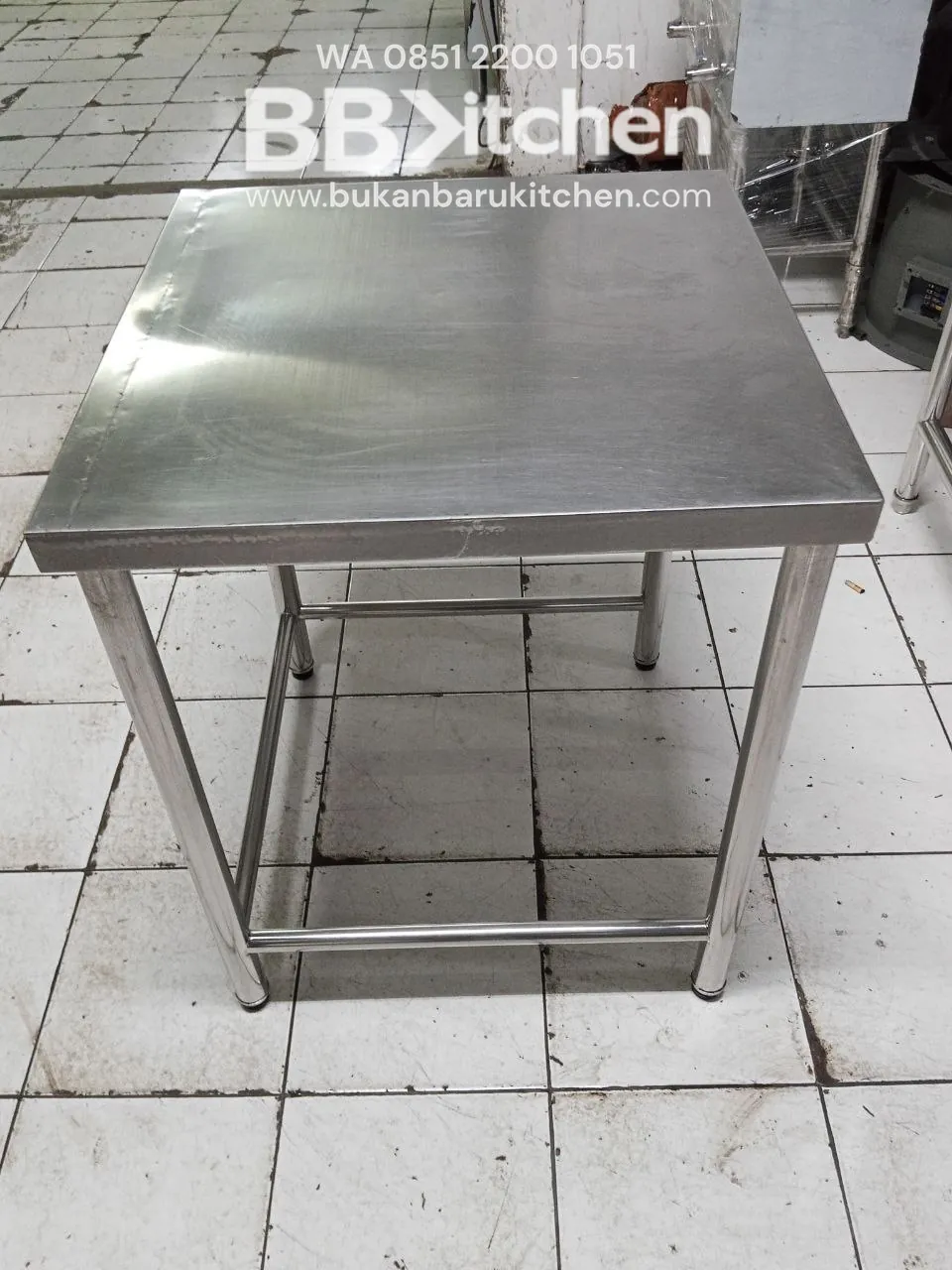 Meja Stainless 1 Susun Ukuran 60x60x75 foto 3