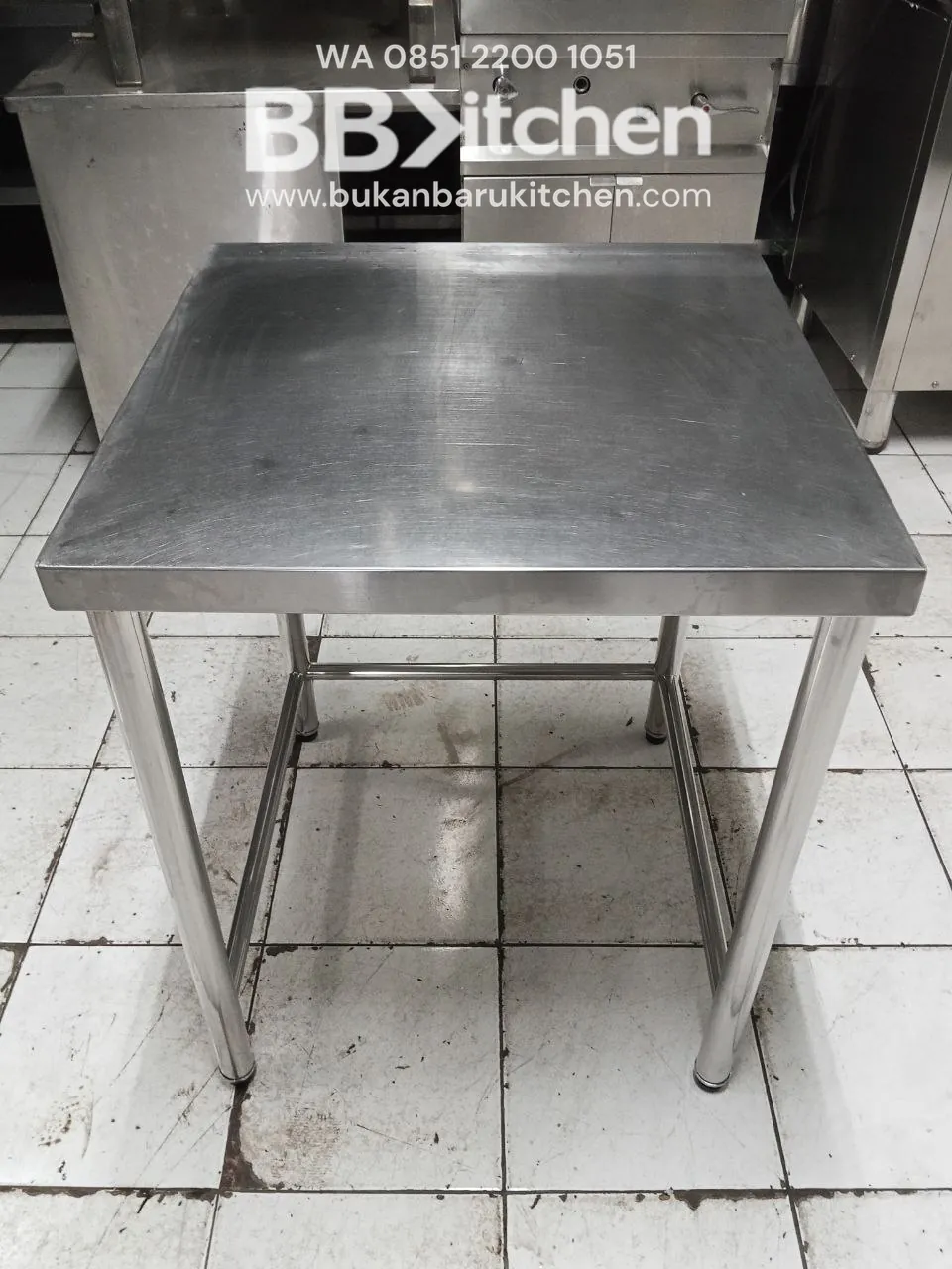 Meja Stainless 1 Susun Ukuran 60x60x75
