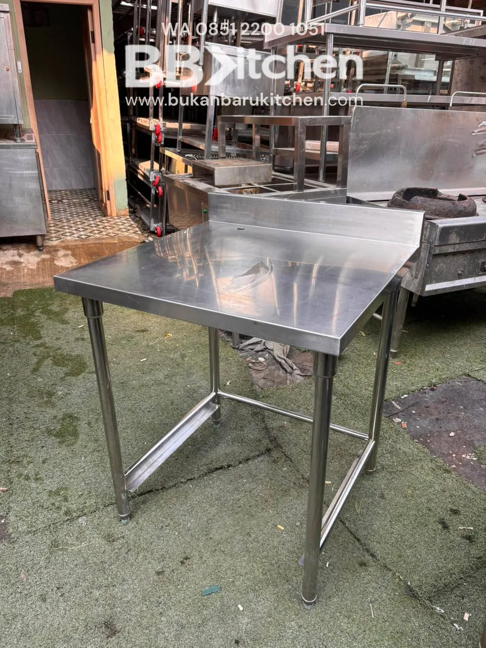 Meja Stainless 1 Susun Ukuran 75x75x85 foto 3