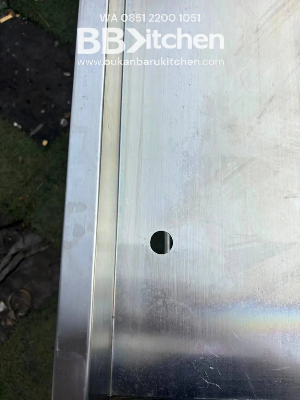Meja Stainless 1 Susun Ukuran 75x75x85 foto 5