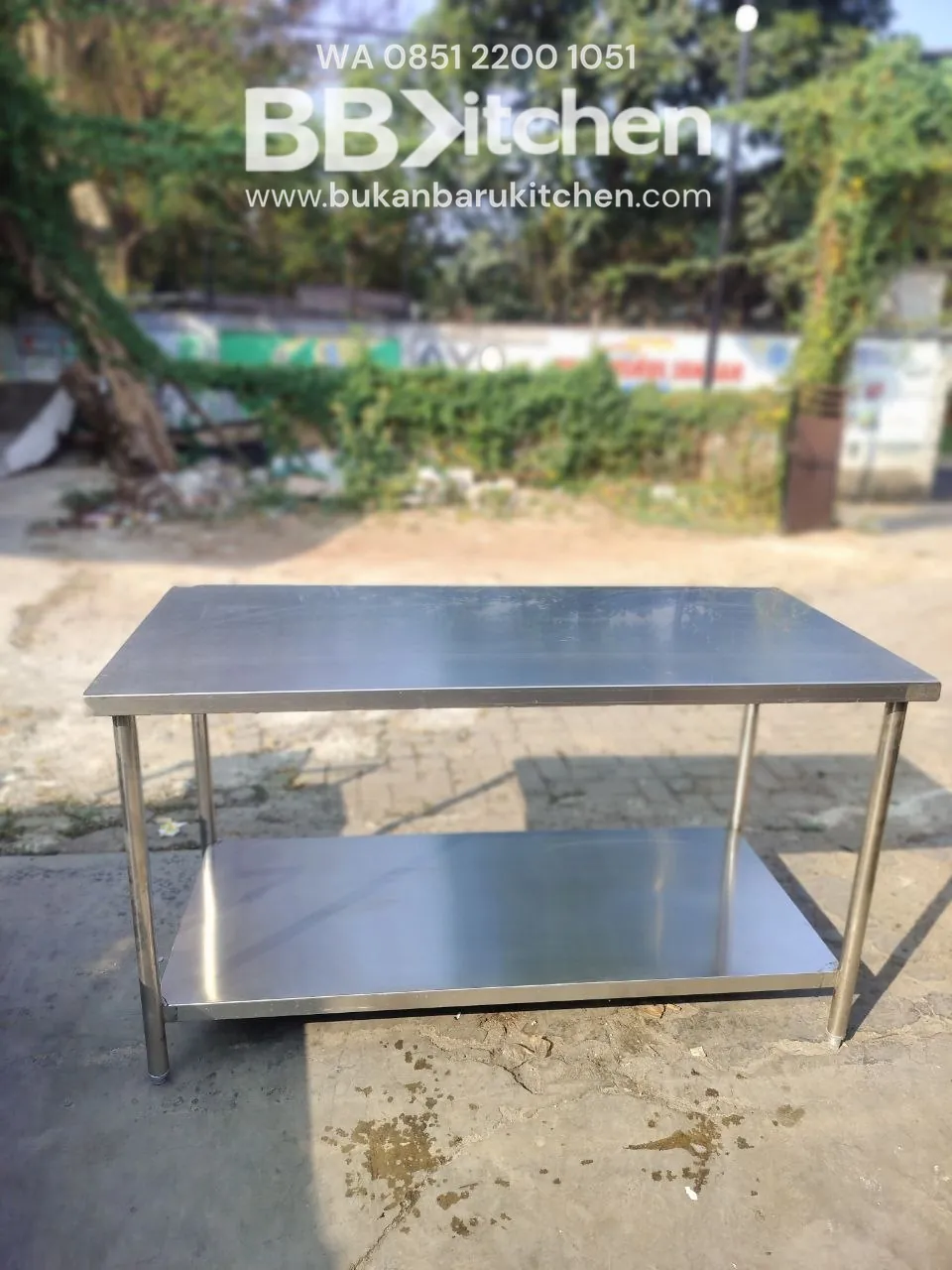Meja Stainless 2 Susun P 150 L 70 T 85 - Baru foto 6