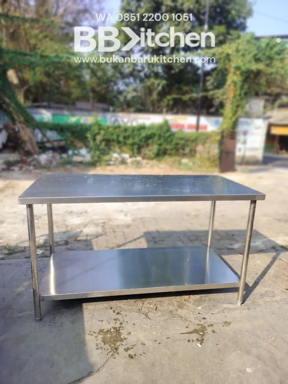 Meja Stainless 2 Susun P 150 L 70 T 85 - Baru foto 7