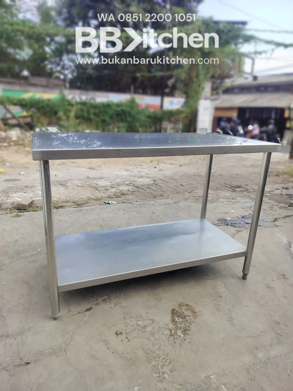Meja Stainless 2 Susun P120 L60 T85 foto 2