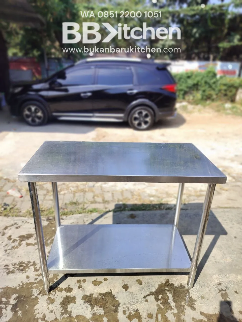 Meja Stainless 2 Susun Ukuran P 100cm L 50cm T 85cm foto 6