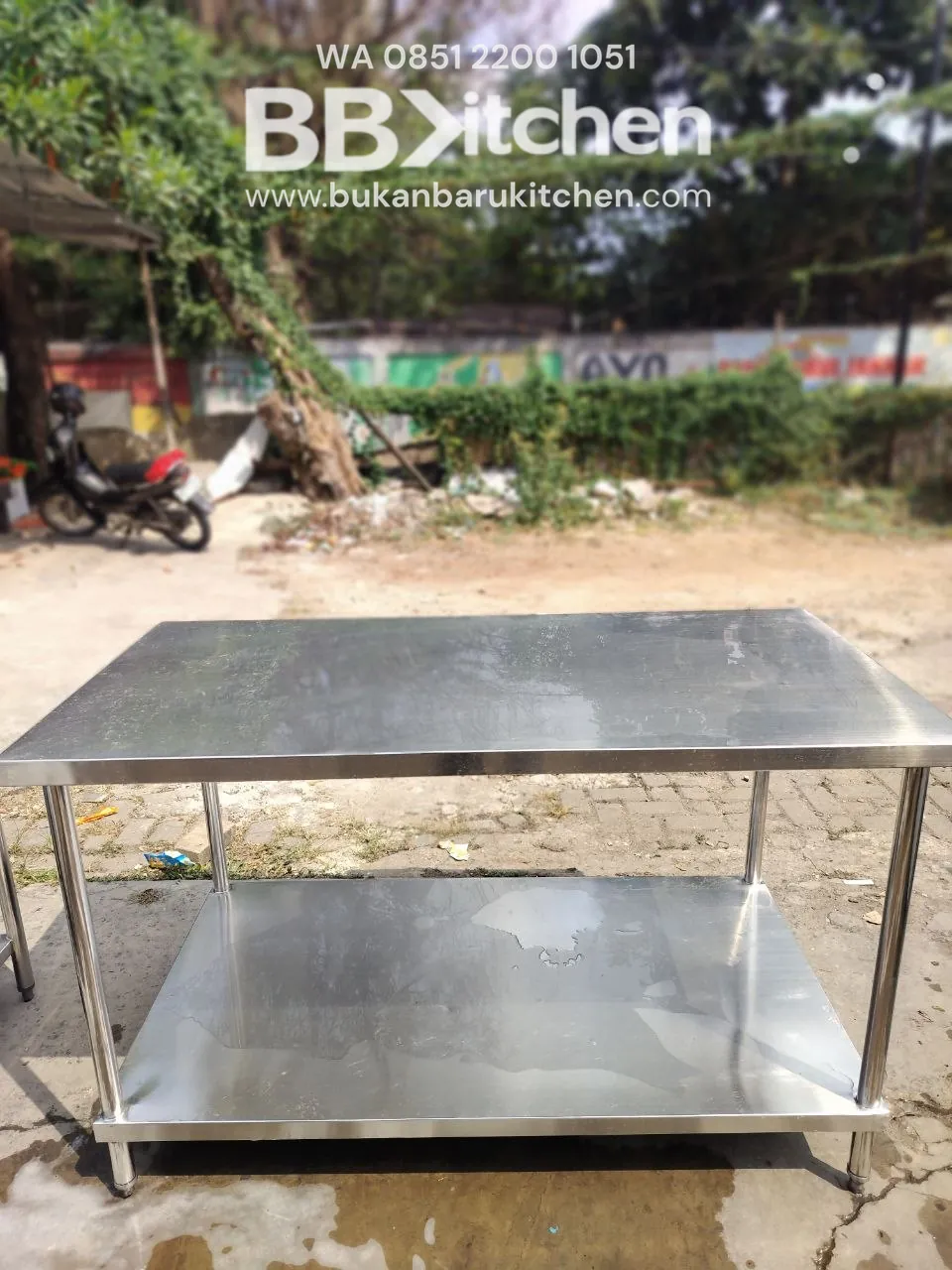 Meja Stainless Steel 2 Susun P 150 L 75 T 85 foto 4
