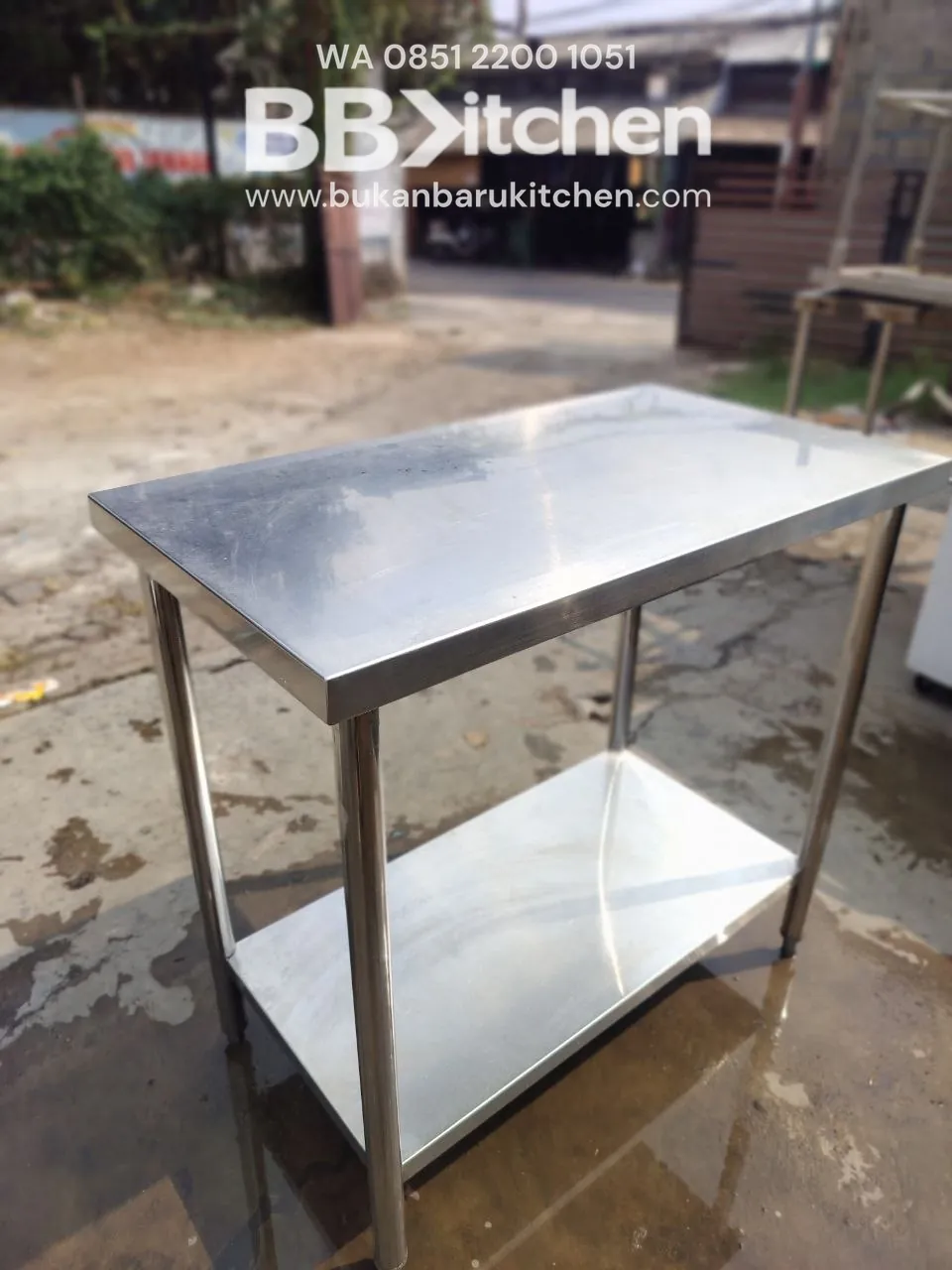Meja Stainless Steel 2 Susun Ukuran P 90 L 50 T 85 foto 6