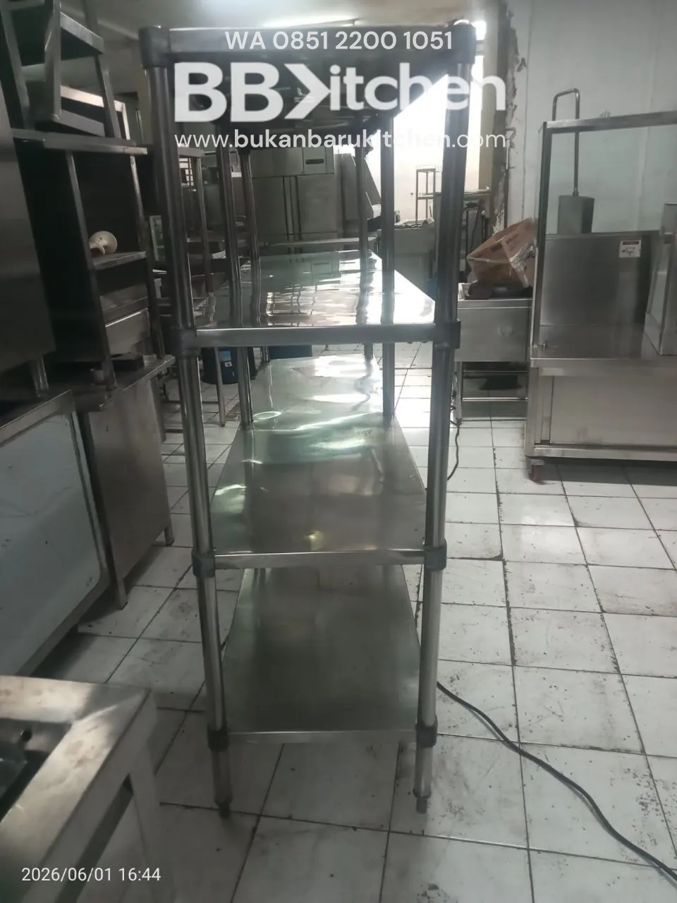 Rak Stainless 4 Susun Ukuran 180x50x155 cm foto 4