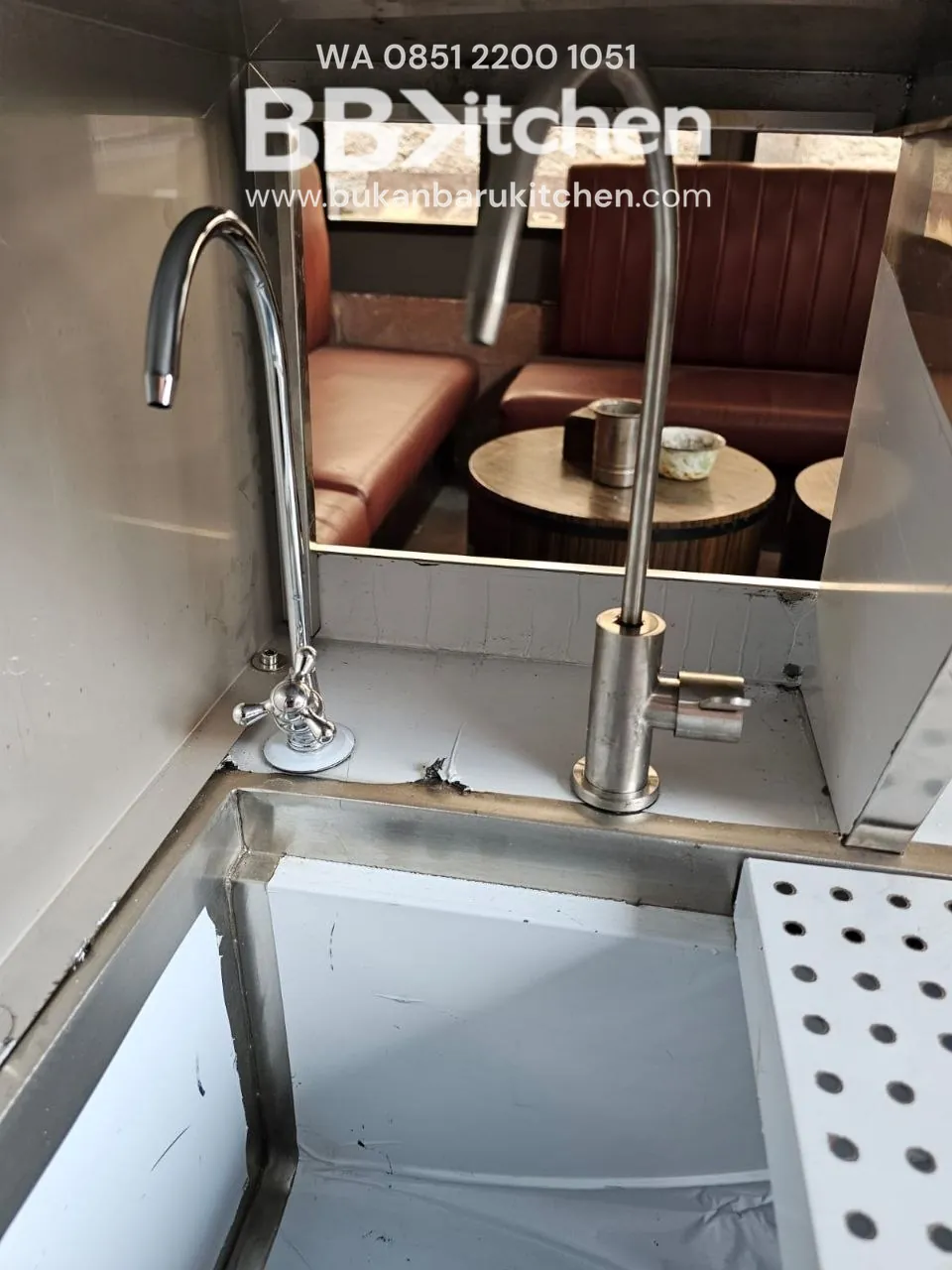 Sink Ice Bin Station P110 L60 T85 untuk Resto dan Cafe foto 3