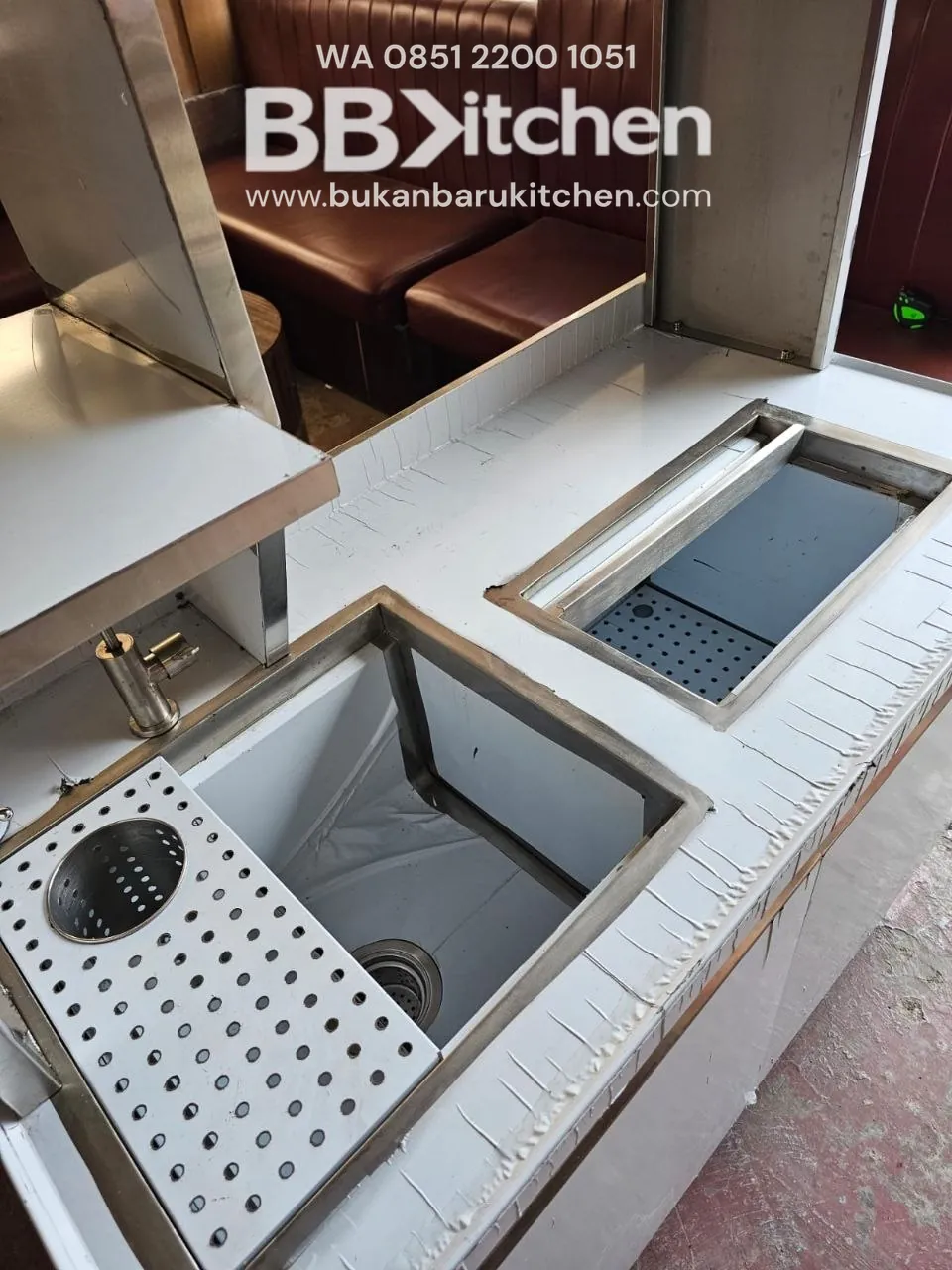 Sink Ice Bin Station P110 L60 T85 untuk Resto dan Cafe foto 5