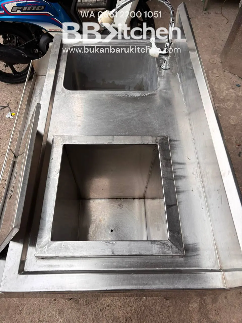 Sink Ice Bin Station Ukuran 110x75x85 cm foto 4