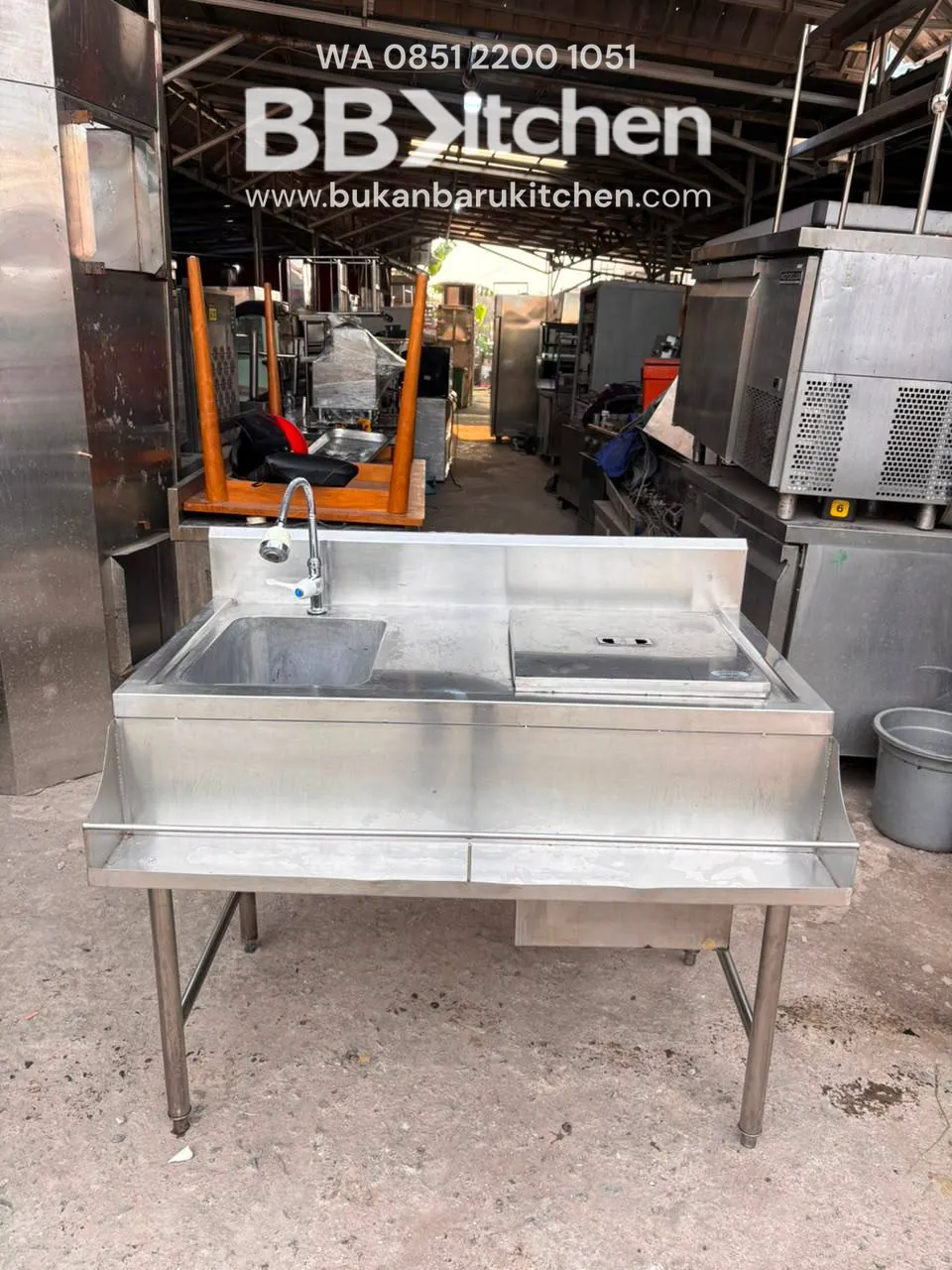 Sink Ice Bin Station Ukuran 110x75x85 cm foto 5