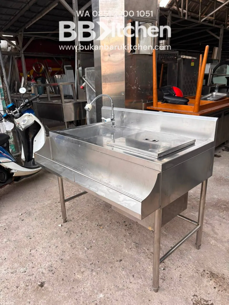 Sink Ice Bin Station Ukuran 110x75x85 cm