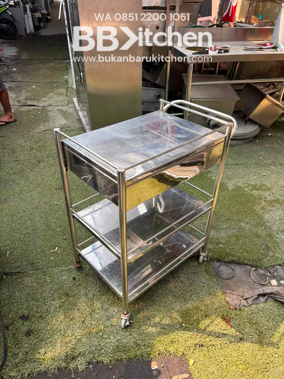 Troli Instrumen Laci Ukuran 60x42x80
