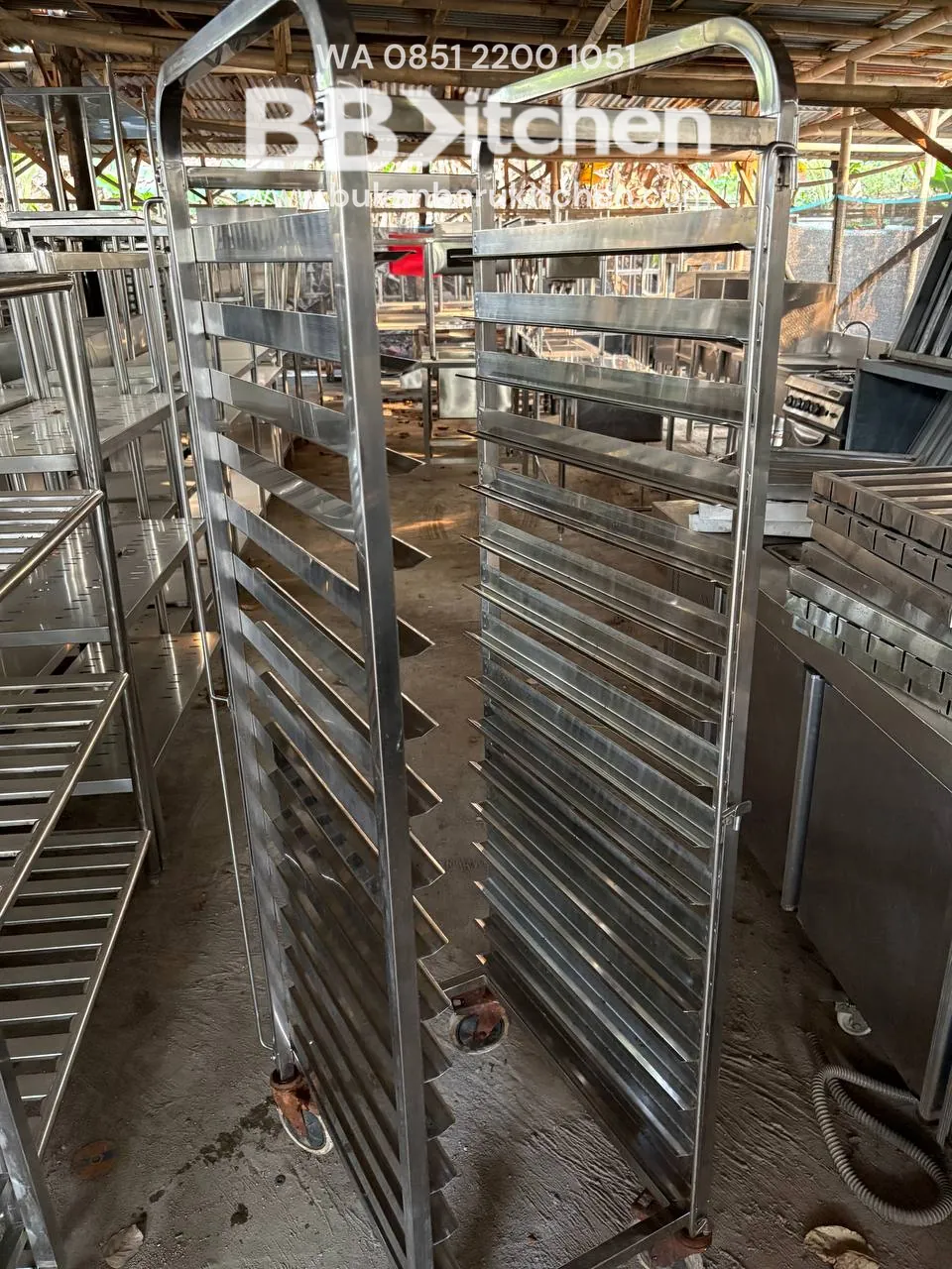 Trolley 16 Tray Ukuran 47x60x170 untuk Loyang 40x60 foto 2